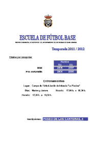 Escuela futbol base